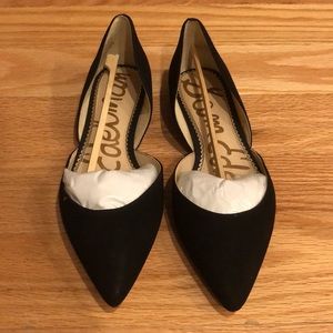 Sam Edelman black suede Rodney d’Orsay flats, size 7.5 wide